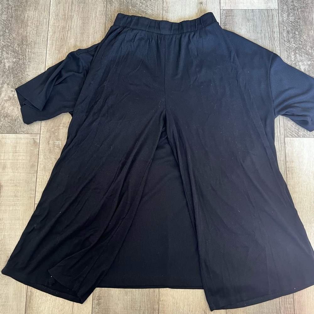 DRESSED IN LALA RIBBED PLAYSUIT - ONYX BLACK